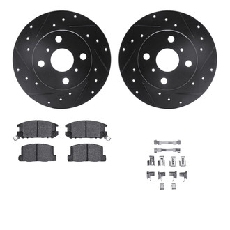 R1 Concepts® - Drilled and Slotted Rear Brake Kit with Optimum OE Pads