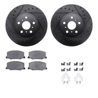 R1 Concepts® - Drilled and Slotted Brake Kit with Optimum OE Pads