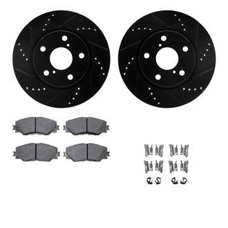R1 Concepts® - Drilled and Slotted Brake Kit with Optimum OE Pads