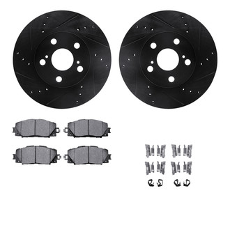R1 Concepts® - Drilled and Slotted Brake Kit with Optimum OE Pads