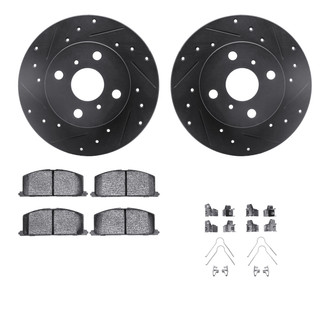 R1 Concepts® - Drilled and Slotted Brake Kit with Optimum OE Pads