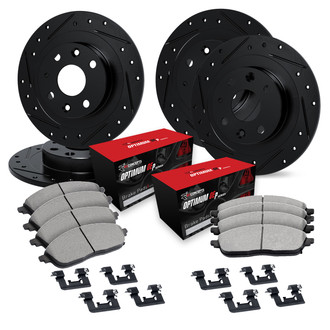 R1 Concepts® - Drilled and Slotted Brake Kit with Optimum OE Pads