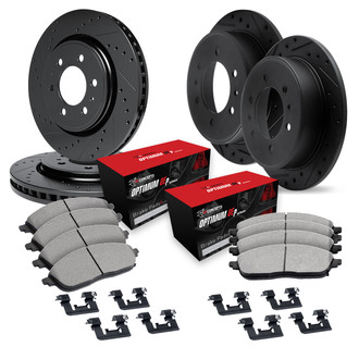 R1 Concepts® - Drilled and Slotted Brake Kit with Optimum OE Pads