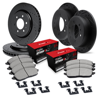 R1 Concepts® - Drilled and Slotted Brake Kit with Optimum OE Pads