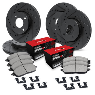 R1 Concepts® - Drilled and Slotted Brake Kit with Optimum OE Pads