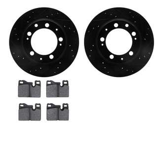 R1 Concepts® - Drilled and Slotted Rear Brake Kit with Optimum OE Pads
