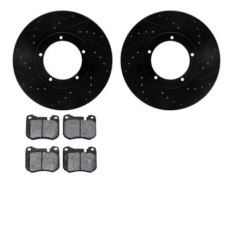 R1 Concepts® - Drilled and Slotted Front Brake Kit with Optimum OE Pads