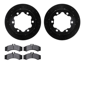 R1 Concepts® - Drilled and Slotted Rear Brake Kit with Optimum OE Pads