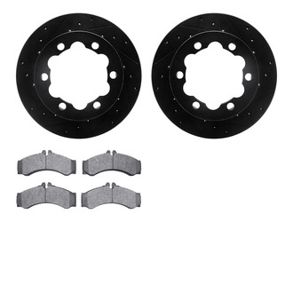 R1 Concepts® - Drilled and Slotted Rear Brake Kit with Optimum OE Pads