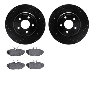R1 Concepts® - Drilled and Slotted Rear Brake Kit with Optimum OE Pads