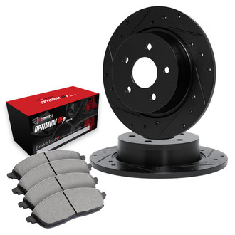 R1 Concepts® - Drilled and Slotted Brake Kit with Optimum OE Pads