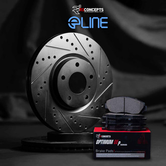 R1 Concepts® - Drilled and Slotted Brake Kit with Optimum OE Pads