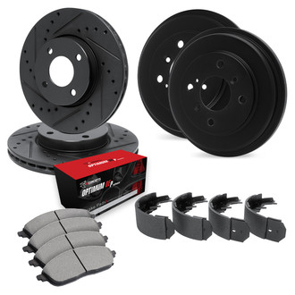 R1 Concepts® - Drilled and Slotted Brake Kit with Optimum OE Pads