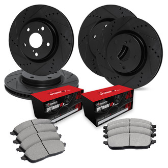 R1 Concepts® - Drilled and Slotted Brake Kit with Optimum OE Pads