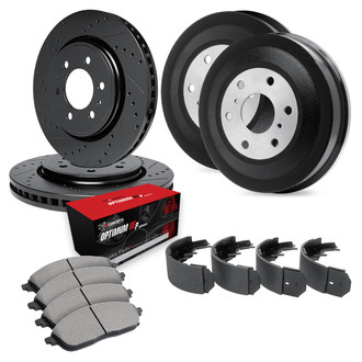 R1 Concepts® - Drilled and Slotted Brake Kit with Optimum OE Pads