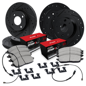 R1 Concepts® - Drilled and Slotted Brake Kit with Optimum OE Pads