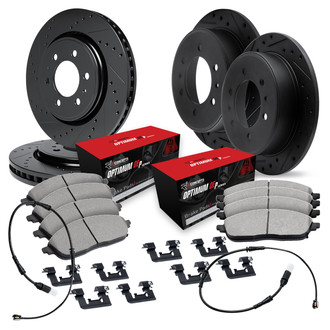 R1 Concepts® - Drilled and Slotted Brake Kit with Optimum OE Pads