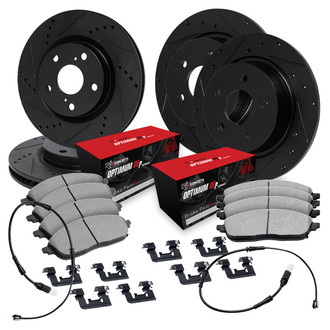 R1 Concepts® - Drilled and Slotted Brake Kit with Optimum OE Pads