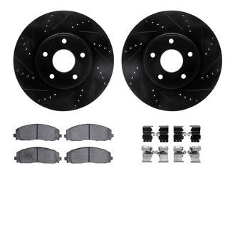 R1 Concepts® - eLINE Series Drilled and Slotted Brake Kit with Performance Off-Road/Tow Brake Pads