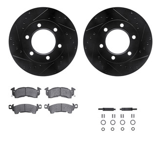 R1 Concepts® - Drilled and Slotted Brake Kit with Performance Off-Road/Tow Brake Pads