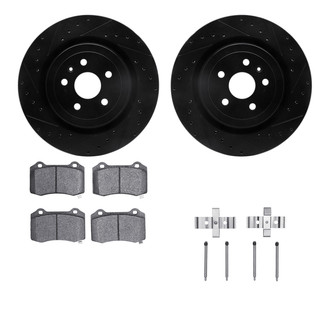 R1 Concepts® - eLINE Series Drilled and Slotted Rear Brake Kit with Performance Off-Road/Tow Brake Pads