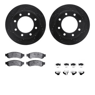R1 Concepts® - eLINE Series Drilled and Slotted Rear Brake Kit with Performance Off-Road/Tow Brake Pads