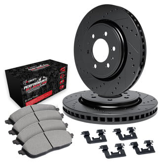 R1 Concepts® - Drilled and Slotted Rear Brake Kit with Performance Off-Road/Tow Brake Pads