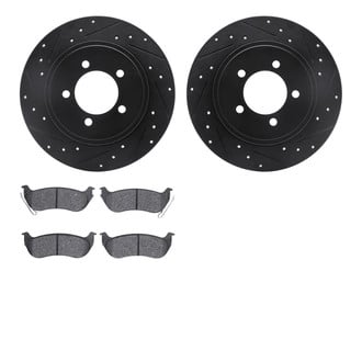 R1 Concepts® - Drilled and Slotted Brake Kit with Performance Off-Road/Tow Brake Pads