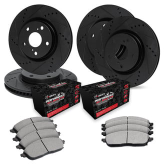 R1 Concepts® - Drilled and Slotted Brake Kit with Performance Off-Road/Tow Brake Pads