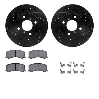 R1 Concepts® - eLINE Series Drilled and Slotted Brake Kit with Ceramic Pads