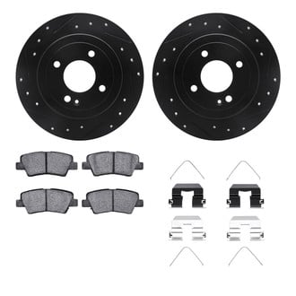 R1 Concepts® - eLINE Series Drilled and Slotted Brake Kit with Ceramic Pads