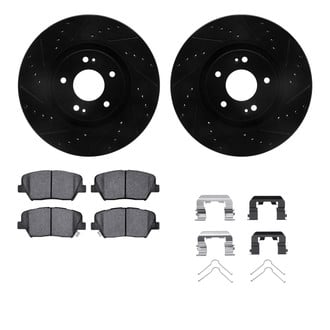 R1 Concepts® - eLINE Series Drilled and Slotted Brake Kit with Ceramic Pads