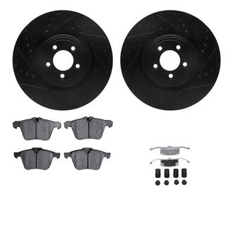 R1 Concepts® - eLINE Series Drilled and Slotted Brake Kit with Ceramic Pads