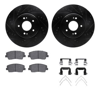 R1 Concepts® - Drilled and Slotted Brake Kit with Ceramic Pads