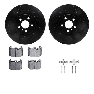 R1 Concepts® - eLINE Series Drilled and Slotted Brake Kit with Ceramic Pads