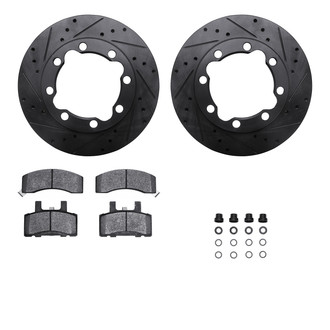 R1 Concepts® - eLINE Series Drilled and Slotted Brake Kit with Ceramic Pads