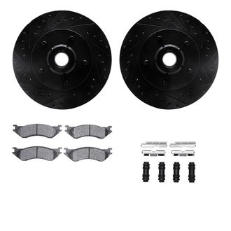 R1 Concepts® - eLINE Series Drilled and Slotted Front Brake Kit with Ceramic Pads