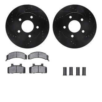 R1 Concepts® - eLINE Series Drilled and Slotted Brake Kit with Ceramic Pads
