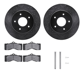 R1 Concepts® - eLINE Series Drilled and Slotted Brake Kit with Ceramic Pads