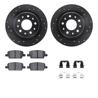 R1 Concepts® - eLINE Series Drilled and Slotted Brake Kit with Ceramic Pads