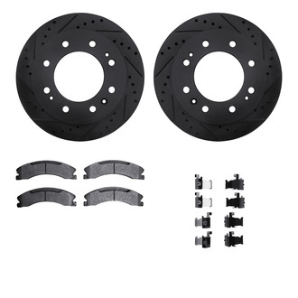 R1 Concepts® - eLINE Series Drilled and Slotted Brake Kit with Ceramic Pads