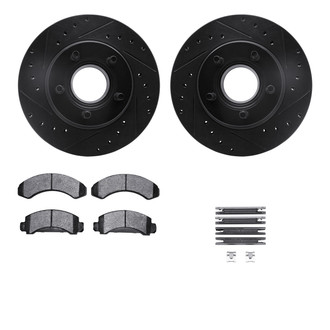 R1 Concepts® - Drilled and Slotted Front Brake Kit with Ceramic Pads