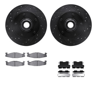 R1 Concepts® - eLINE Series Drilled and Slotted Brake Kit with Ceramic Pads