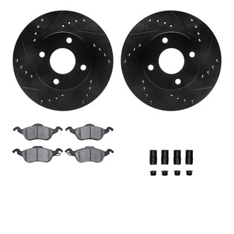 R1 Concepts® - eLINE Series Drilled and Slotted Brake Kit with Ceramic Pads