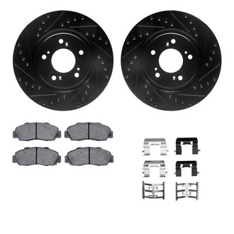 R1 Concepts® - eLINE Series Drilled and Slotted Brake Kit with Ceramic Pads
