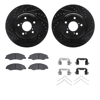R1 Concepts® - eLINE Series Drilled and Slotted Brake Kit with Ceramic Pads