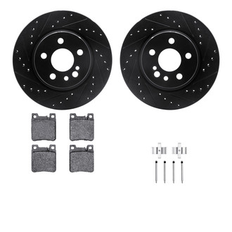 R1 Concepts® - eLINE Series Drilled and Slotted Brake Kit with Ceramic Pads