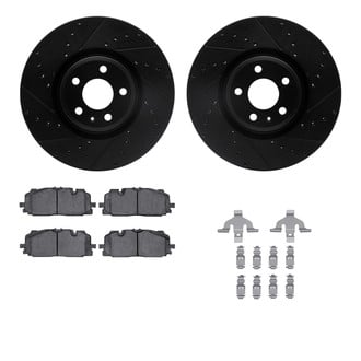 R1 Concepts® - eLINE Series Drilled and Slotted Brake Kit with Ceramic Pads