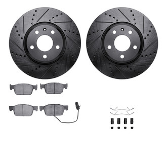 R1 Concepts® - eLINE Series Drilled and Slotted Brake Kit with Ceramic Pads