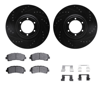 R1 Concepts® - Drilled and Slotted Front Brake Kit with Ceramic Pads